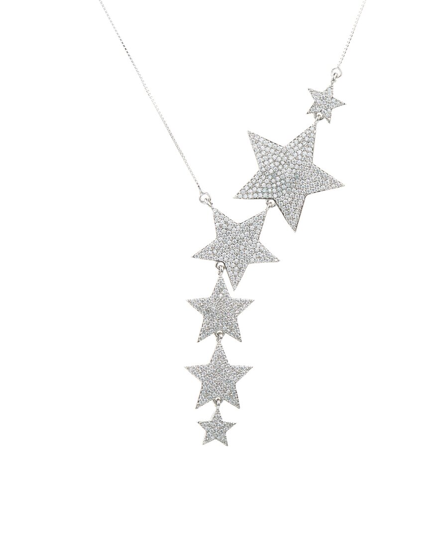Eye Candy La The Luxe Collection Silver Cz Start Bright Necklace