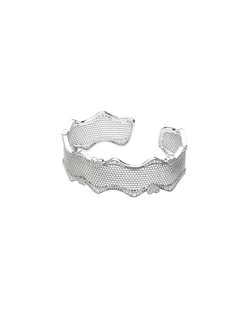 Shop Pandora Silver Cz Lace Of Love Bracelet Cuff