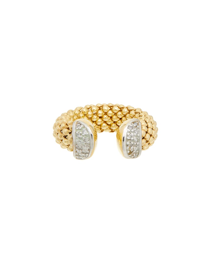 Meshmerise 0.12 Ct. Tw. Diamond 18k Gold Over Silver Ring