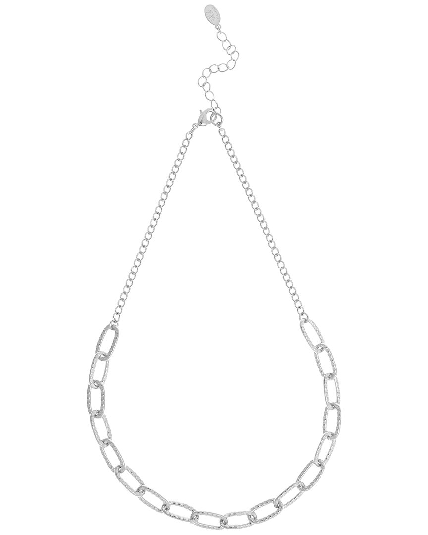 Shop Rivka Friedman Rhodium Plated Curb Chain Link Necklace