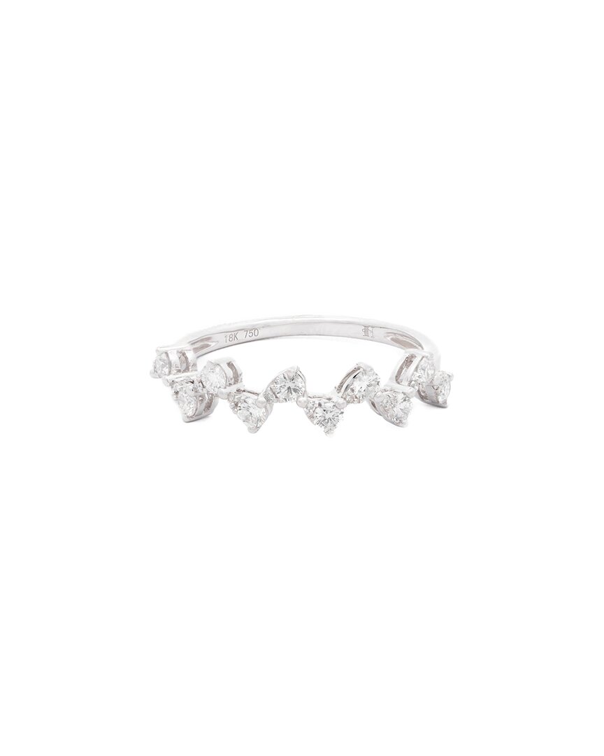Maitre De Diamant 18k 0.47 Ct. Tw. Diamond Zig Zag Ring