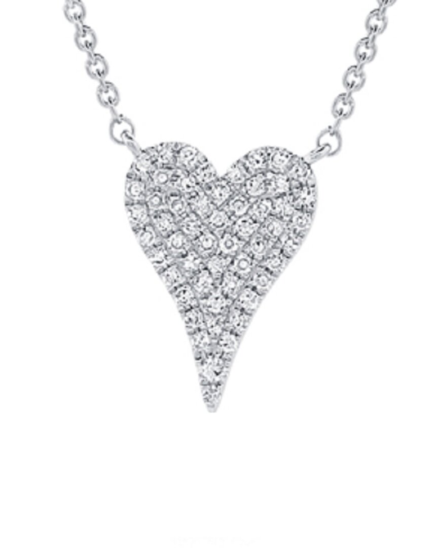 Sabrina Designs 14k 0.14 Ct. Tw. Diamond Heart Necklace