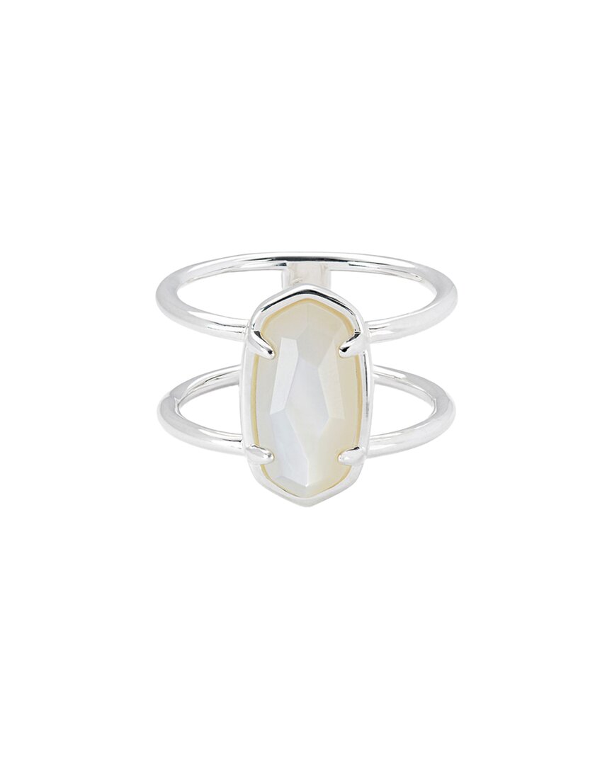 Kendra Scott Elyse Silver Mother Of Pearl Ring