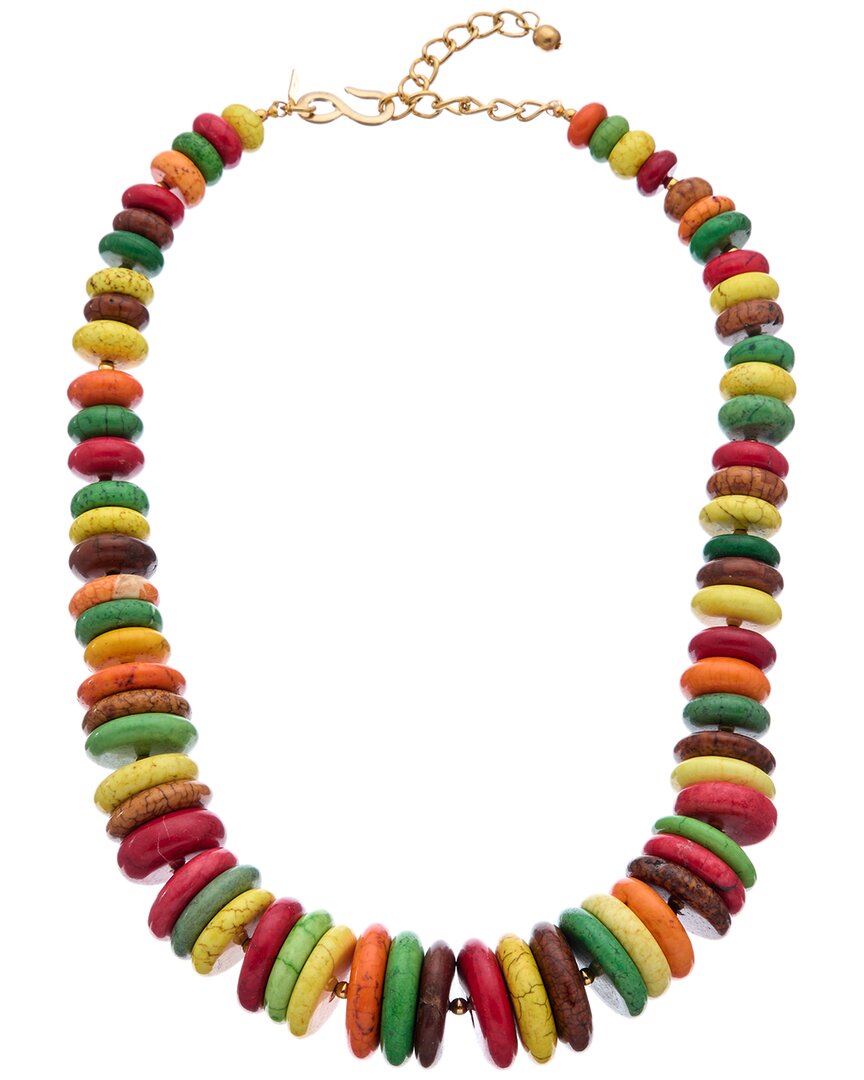 Kenneth Jay Lane 18k Plated Rainbow Necklace