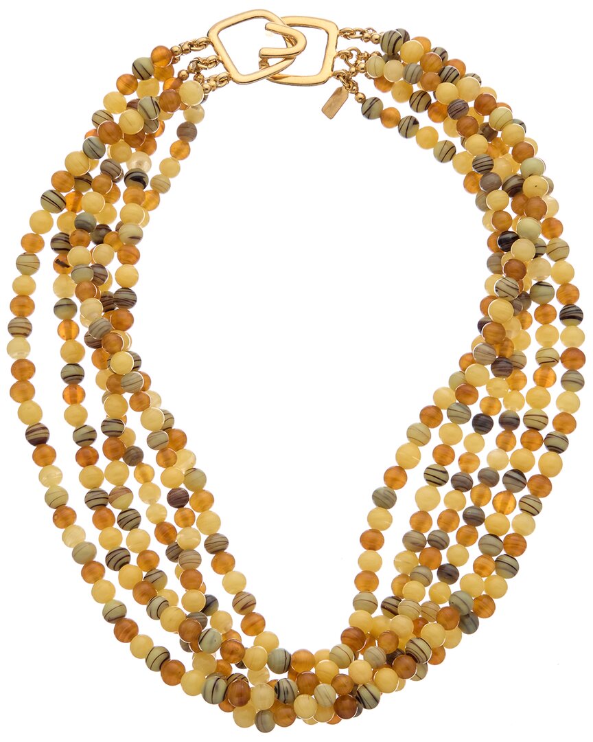 Kenneth Jay Lane Plated Multi-row Necklace