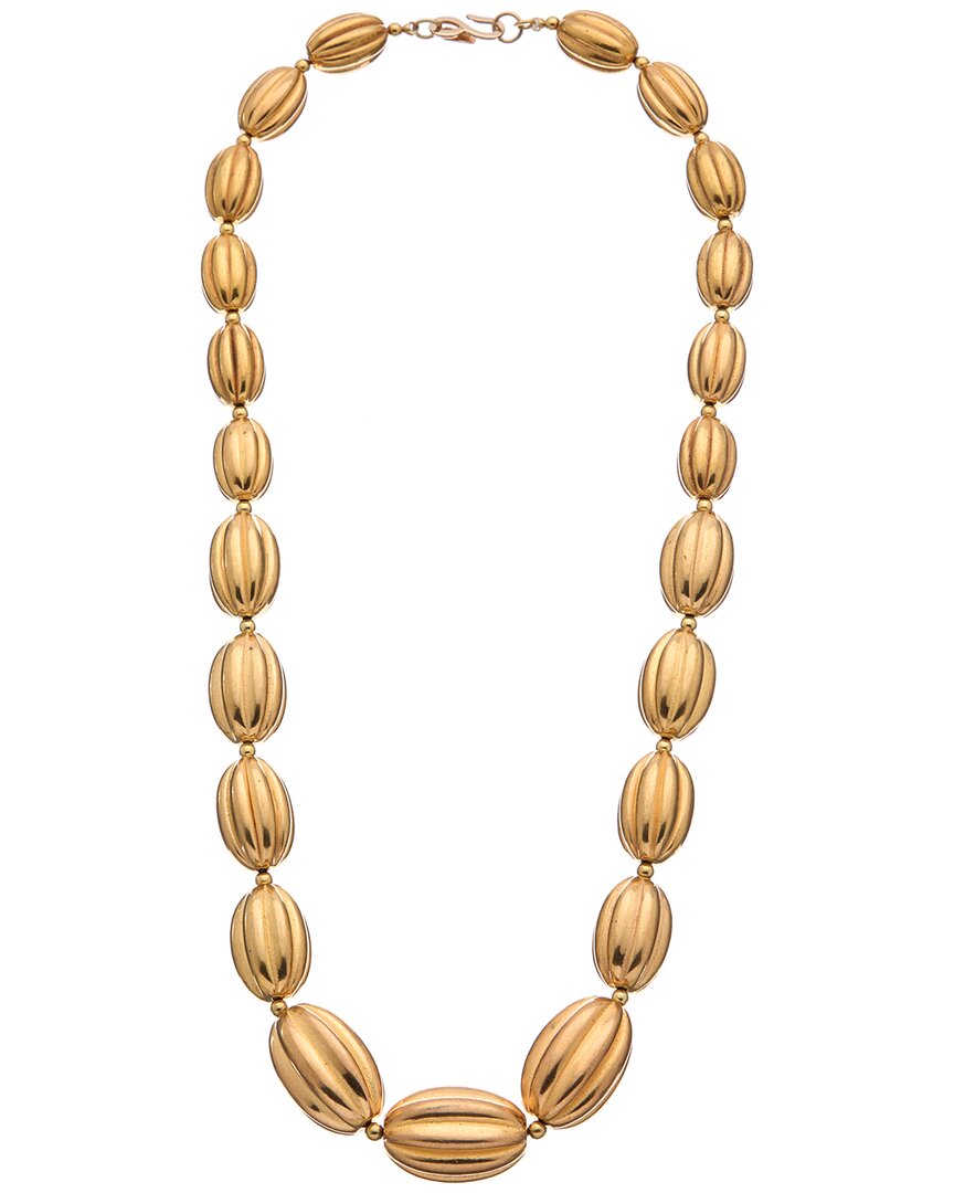Kenneth Jay Lane 18k Plated Bead Necklace