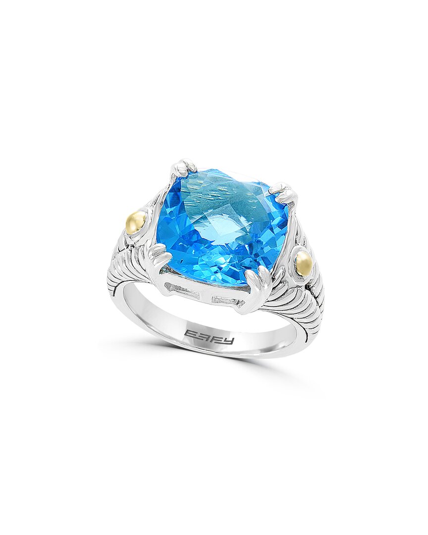 Effy Fine Jewelry Silver 7.60 Ct. Tw. Blue Topaz Ring