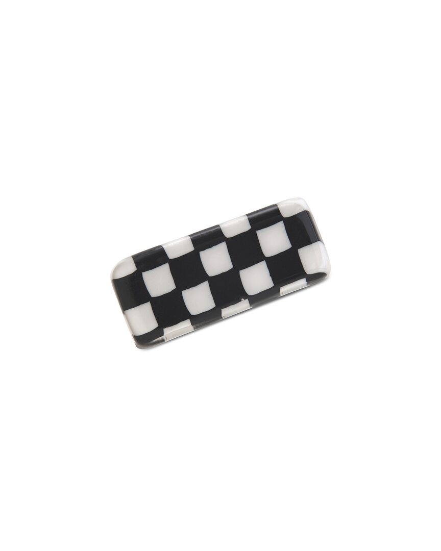 Sterling Forever Resin Retro Chequer Ring