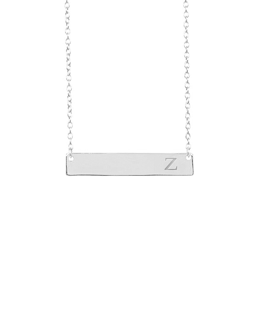 Sterling Forever Silver Bar Initial Necklace (a-z)