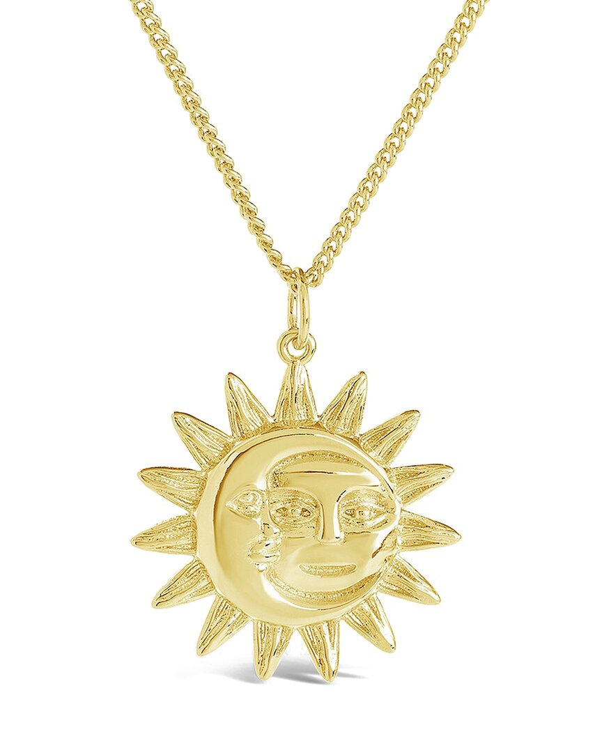 Sterling Forever 14k Plated Moon & Sun Face Pendant Necklace ModeSens