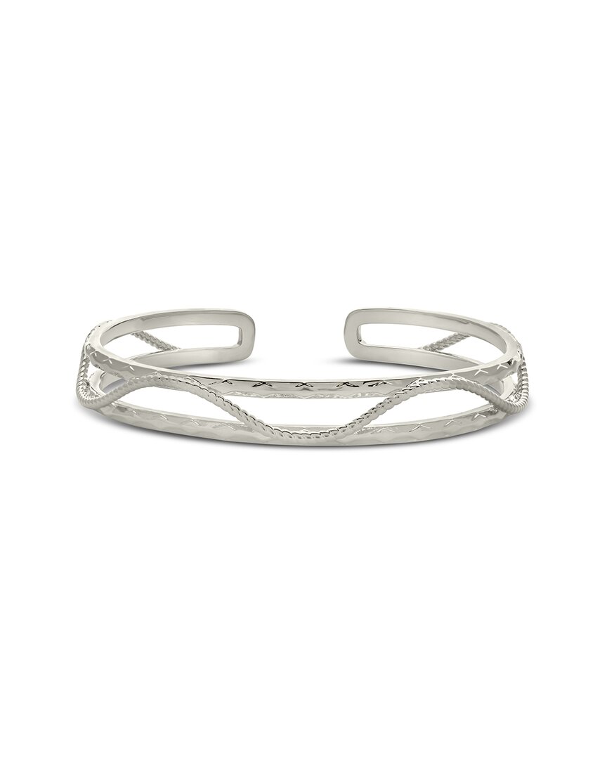 Shop Sterling Forever Intricate Textured Cuff Bracelet