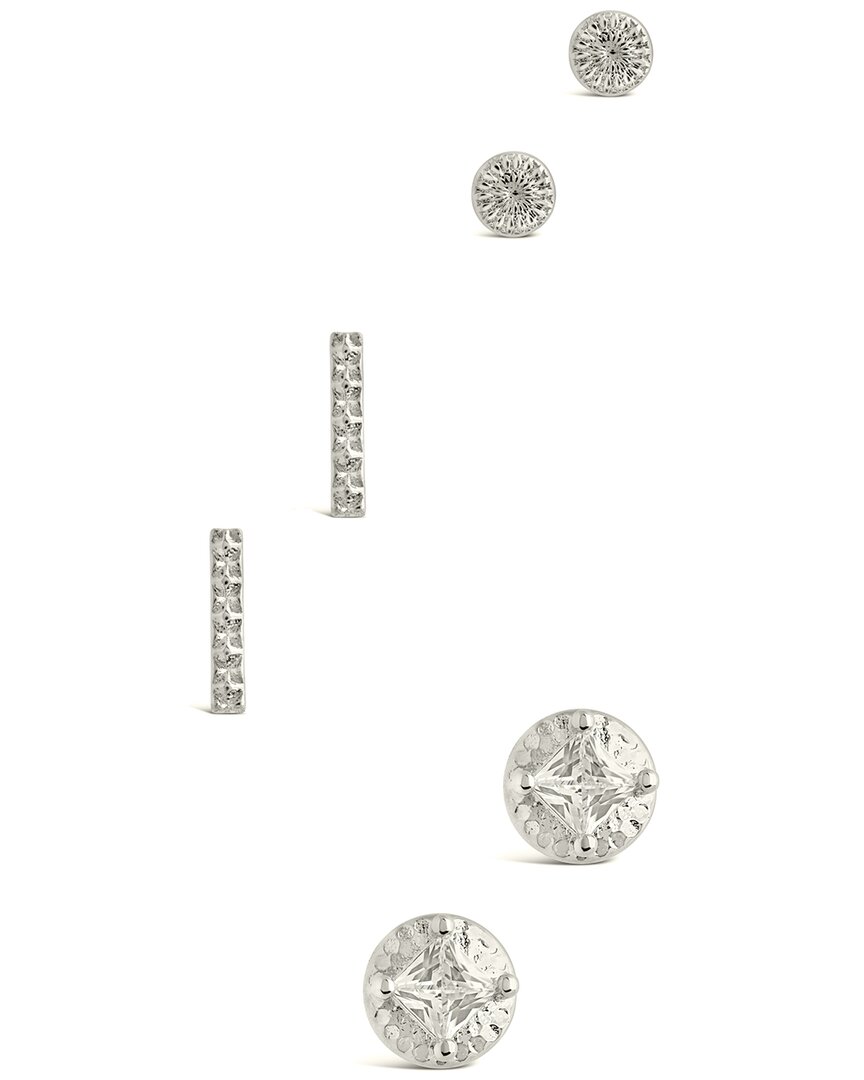 Sterling Forever Azizi Cz Stud Earring Set