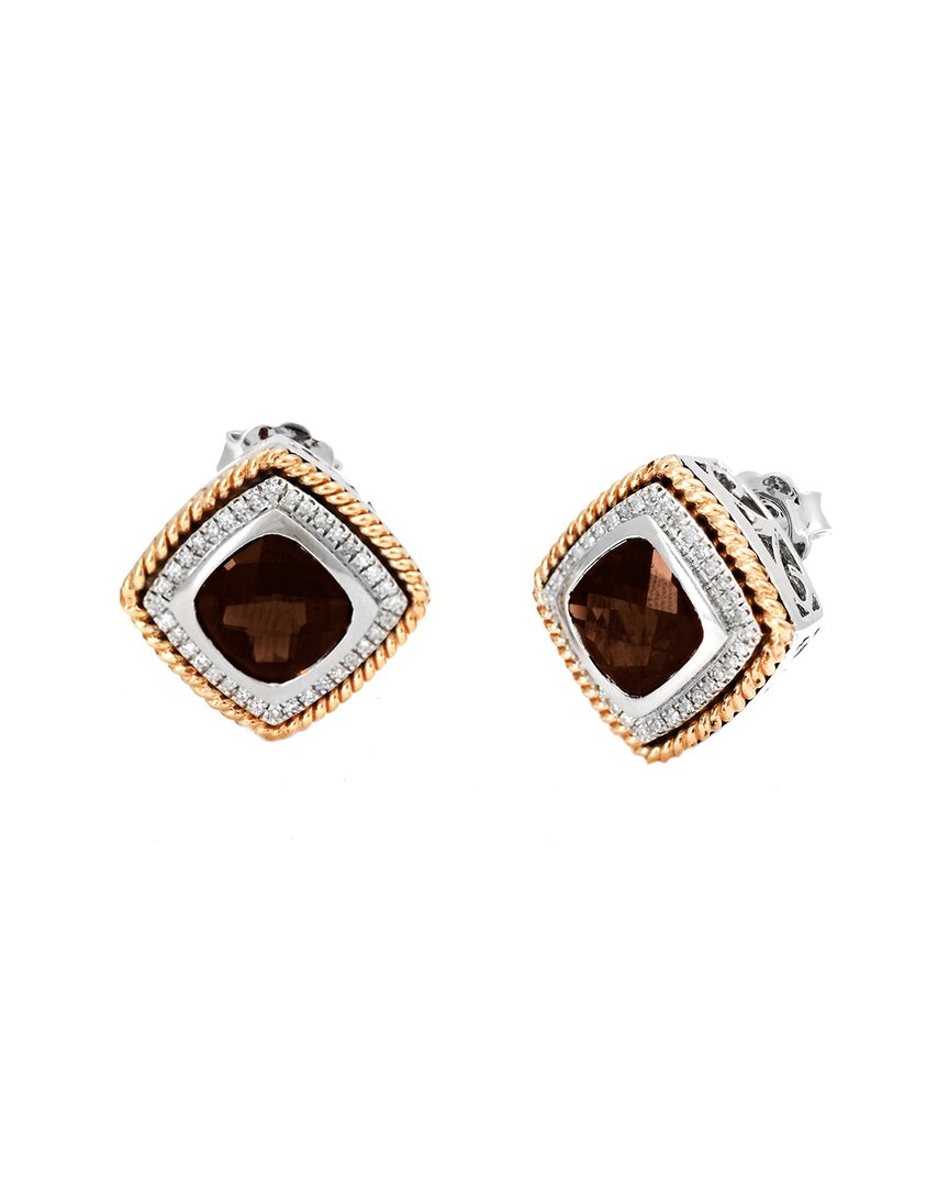 Gemstones 14k & Silver 3.57 Ct. Tw. Diamond Earrings