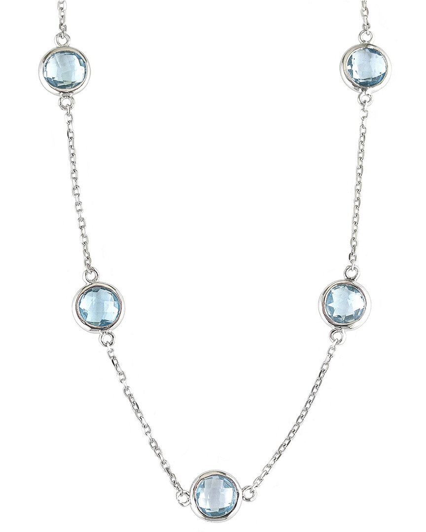 Gemstones Silver 5.02 Ct. Tw. Blue Topaz Necklace