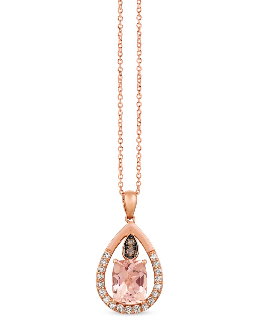 Le Vian ® Peach Morganite™ 14k Rose Gold 2.63 Ct. Tw. Diamond & Morganite Pendant