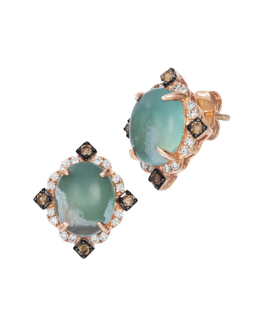Le Vian ® Peacock Aquaprase™ 14k Rose Gold 4.38 Ct. Tw. Diamond & Aquaprase Candy Cocktail Earrings