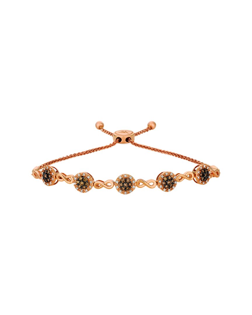Le Vian Chocolate Diamonds 14k Rose Gold 0.90 Ct. Tw. Diamond Bolo Bracelet