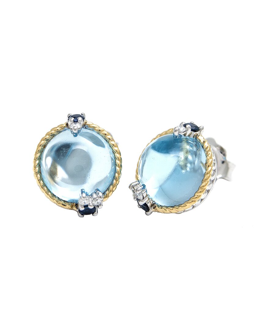 Andrea Candela Dulcitos 18k Over Silver 9.94 Ct. Tw. Diamond & Gemstone Earrings