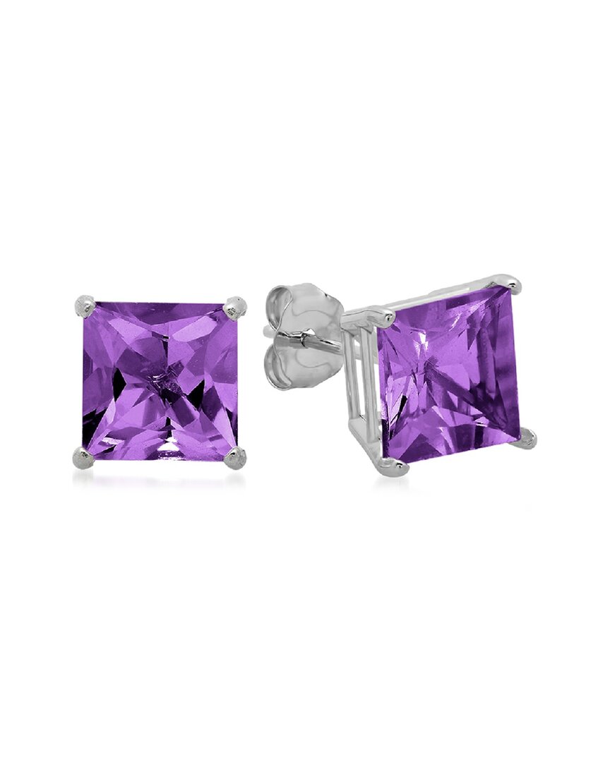 Maxcolor 10k 3.25 Ct. Tw. Amethyst Studs