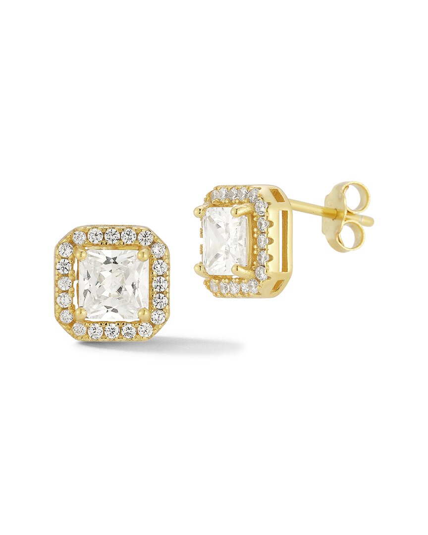 Glaze Jewelry 14k Over Silver Diamond Cz Studs