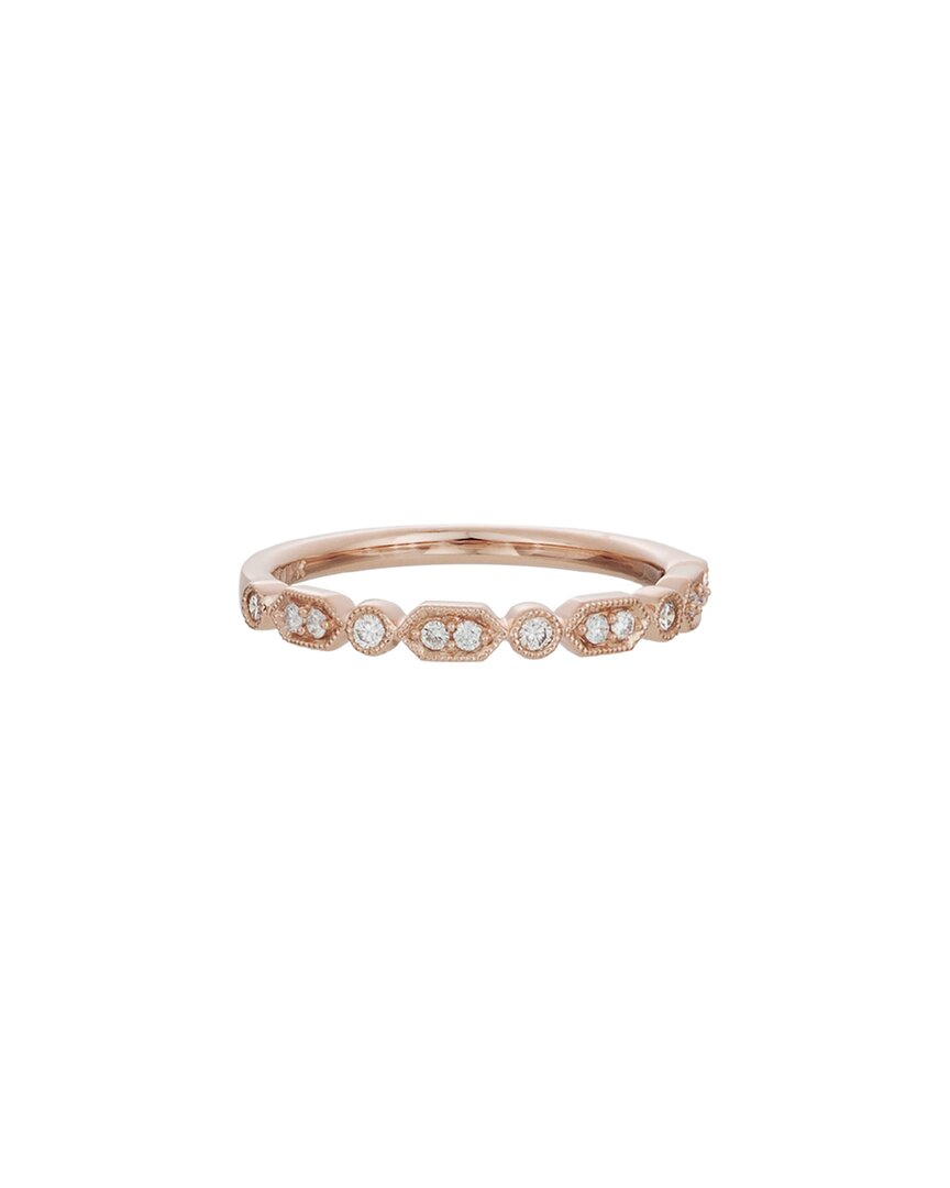 Diamond Select Cuts 14k Rose Gold 0.14 Ct. Tw. Diamond Stacking Ring
