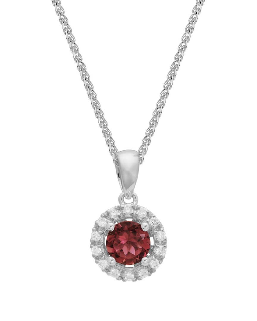 Gemstones Dnu 0 Units Sold 14k 0.76 Ct. Tw. Diamond & Garnet Pendant Necklace