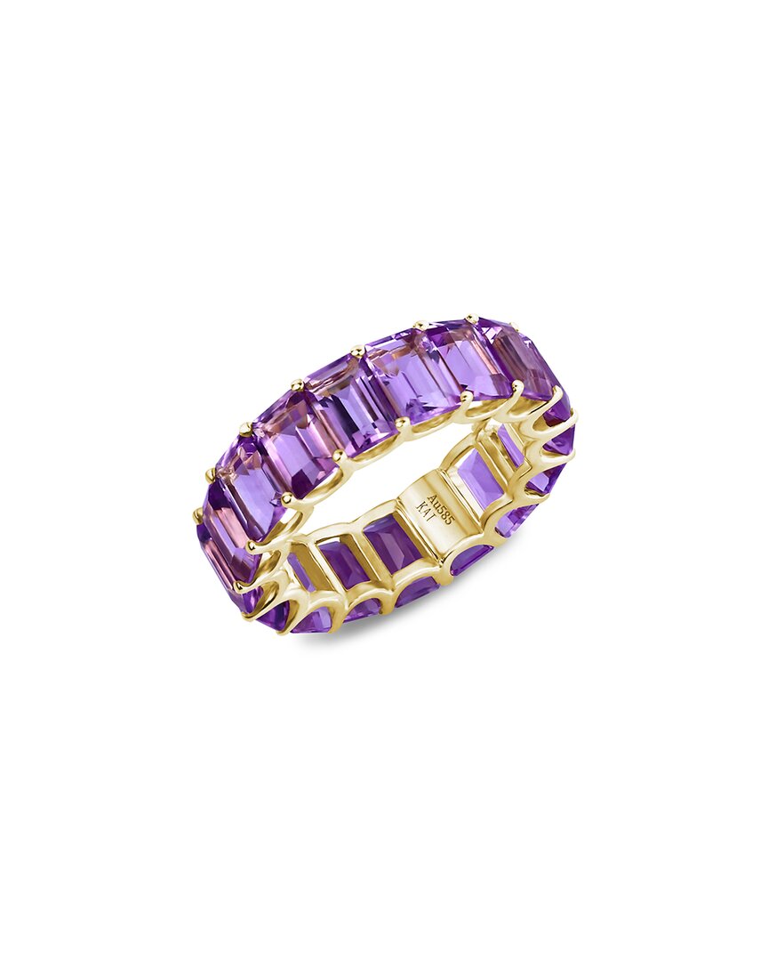 Shop Kai Fine Jewelry 14k 9.00 Ct. Tw. Amethyst Eternity Ring