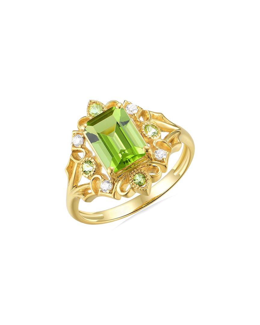 Kai Fine Jewelry 14k 1.86 Ct. Tw. Diamond & Peridot Cocktail Ring