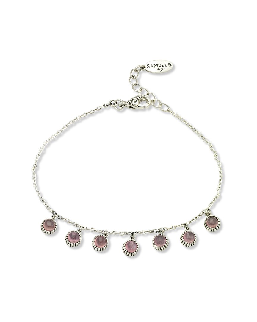 Shop Samuel B. Silver 2.45 Ct. Tw. Rhodochrosite Bracelet