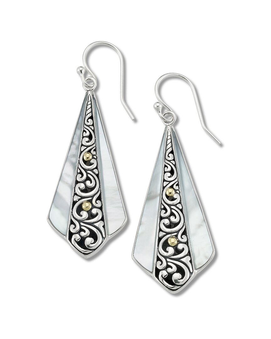 Samuel B. 18k & Silver Pearl Drop Earrings