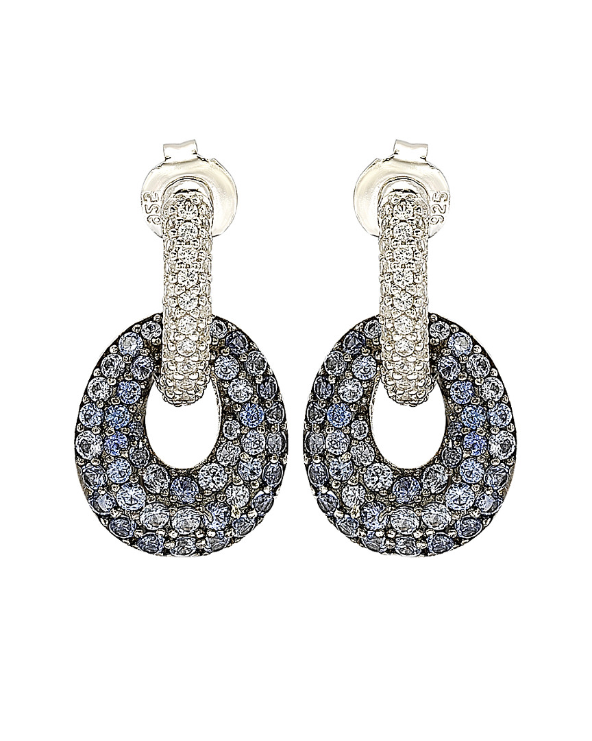 Suzy Levian 18k & Silver 1.95 Ct. Tw. Sapphire Drop Earrings