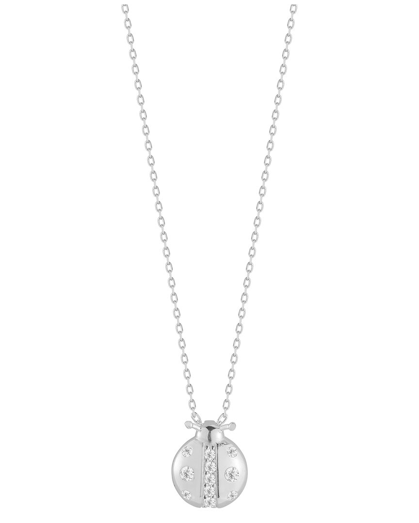 Sphera Milano Silver Cz Small Ladybug Necklace