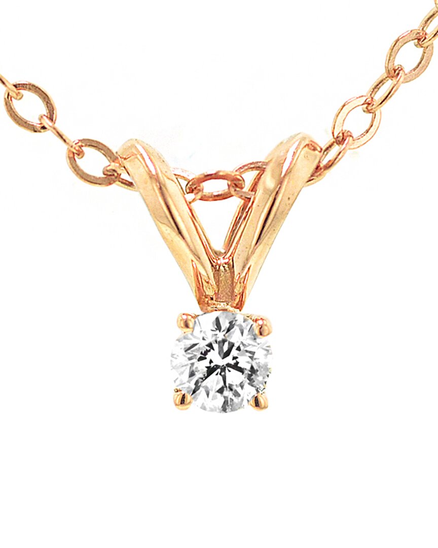 Nephora 14k Rose Gold 0.10 Ct. Tw. Diamond Necklace