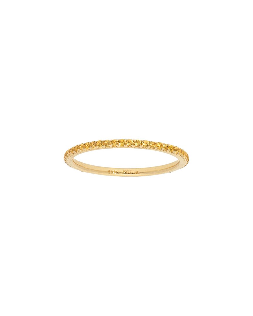 Nephora 14k 0.58 Ct. Tw. Diamond & Yellow Sapphire Stackable Eternity Ring