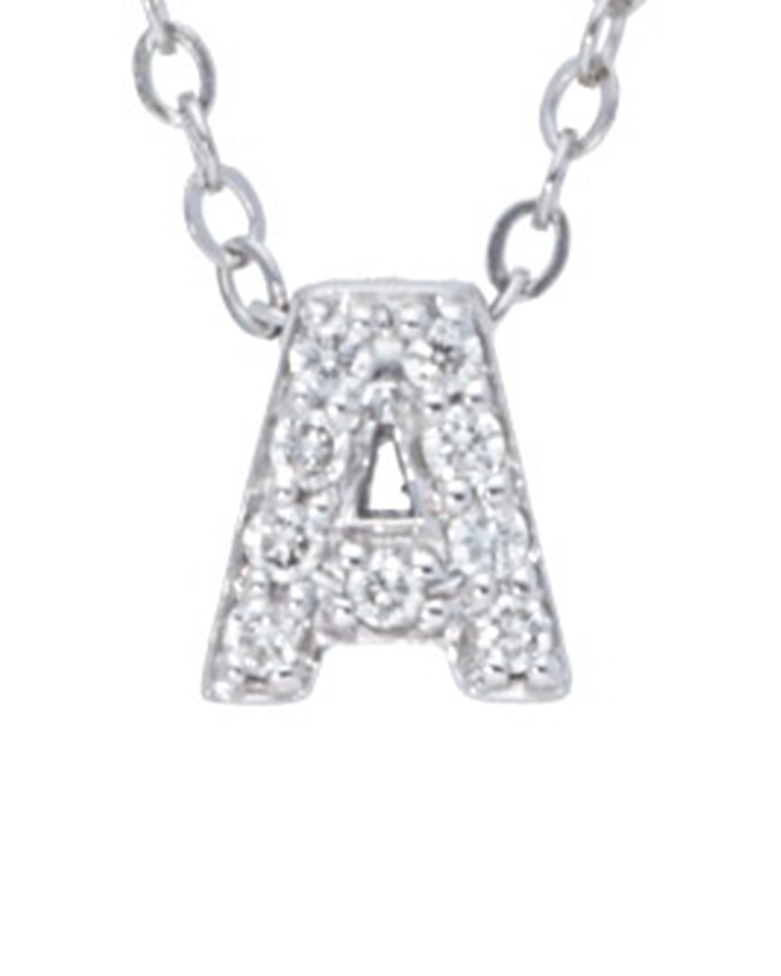 Nephora 14k Diamond Letter A Initial Necklace