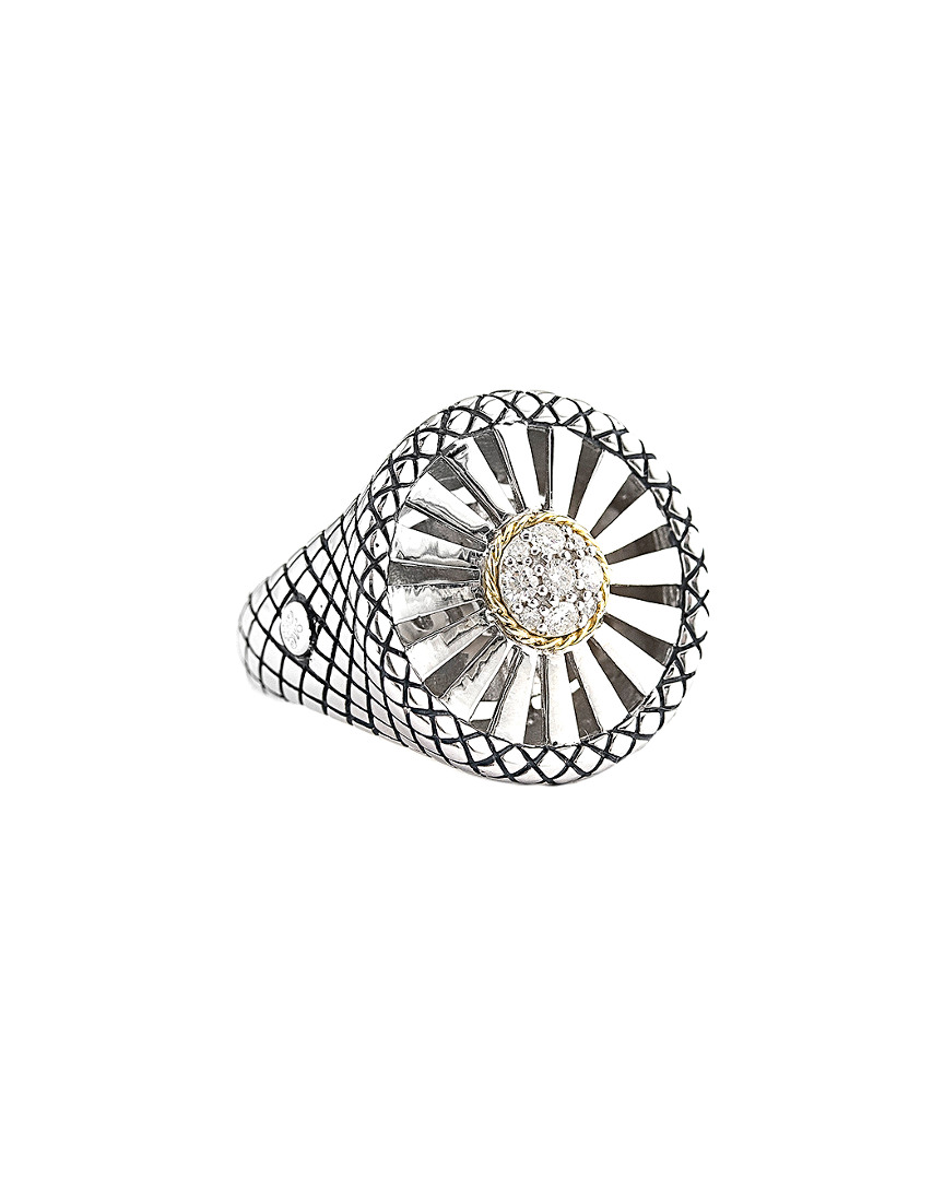 Andrea Candela Diamante 18k & Silver 0.19 Ct. Tw. Diamond Ring