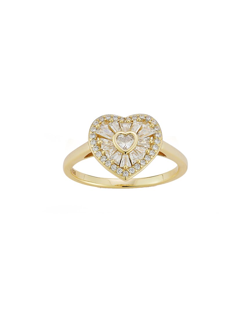 Glaze Jewelry 14K Over Silver CZ Heart Ring