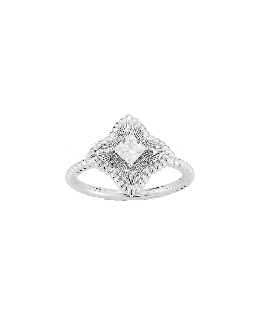 Glaze Jewelry Silver CZ Clover Ring