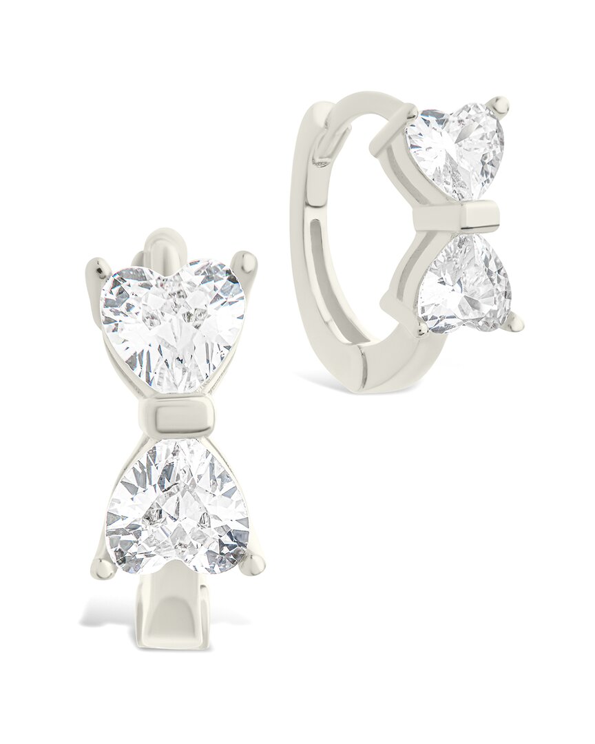 Sterling Forever 14k Over Silver Cz Constance Studded Statement Hoop Earrings