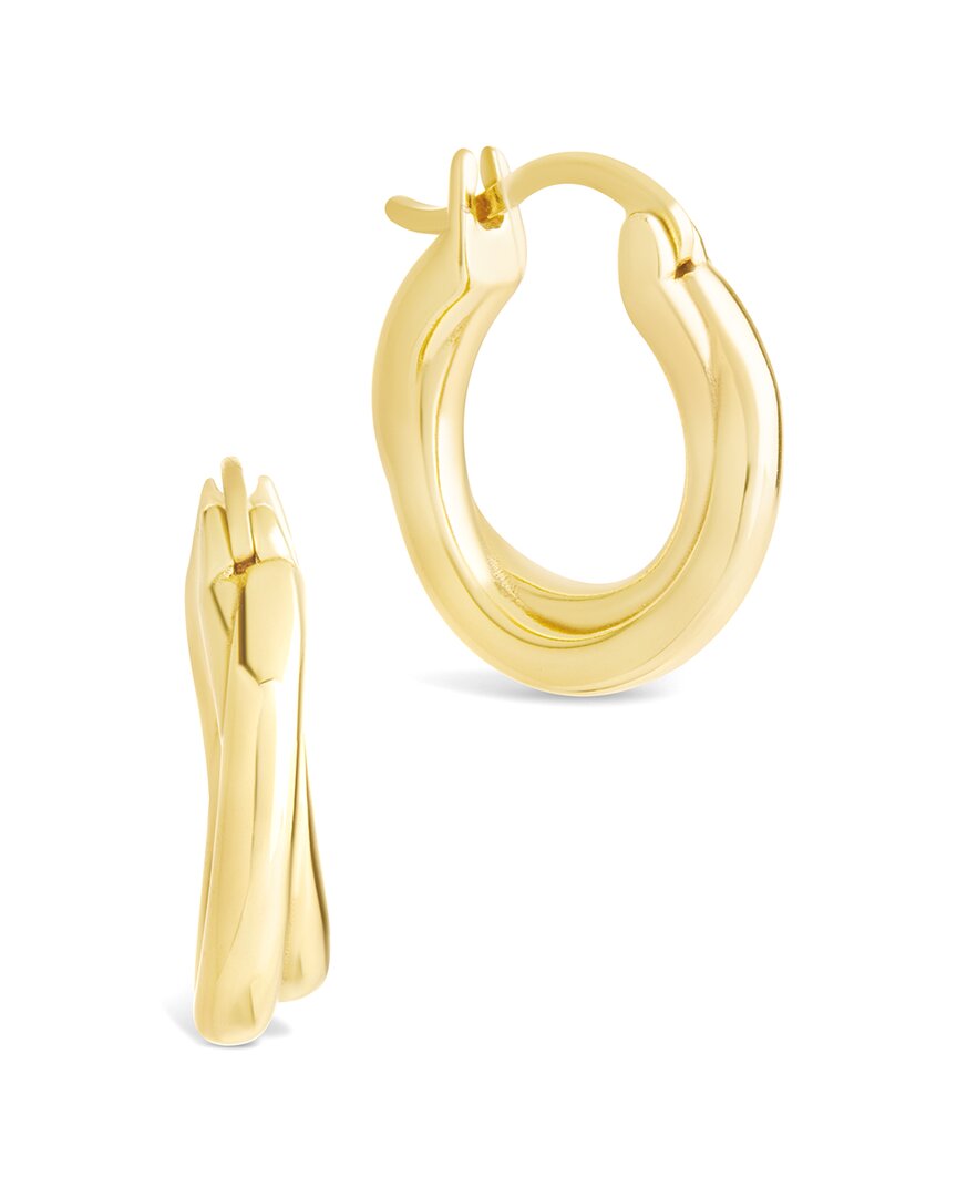 Sterling Forever 14k Over Silver Janice Twisted Hoop Earrings