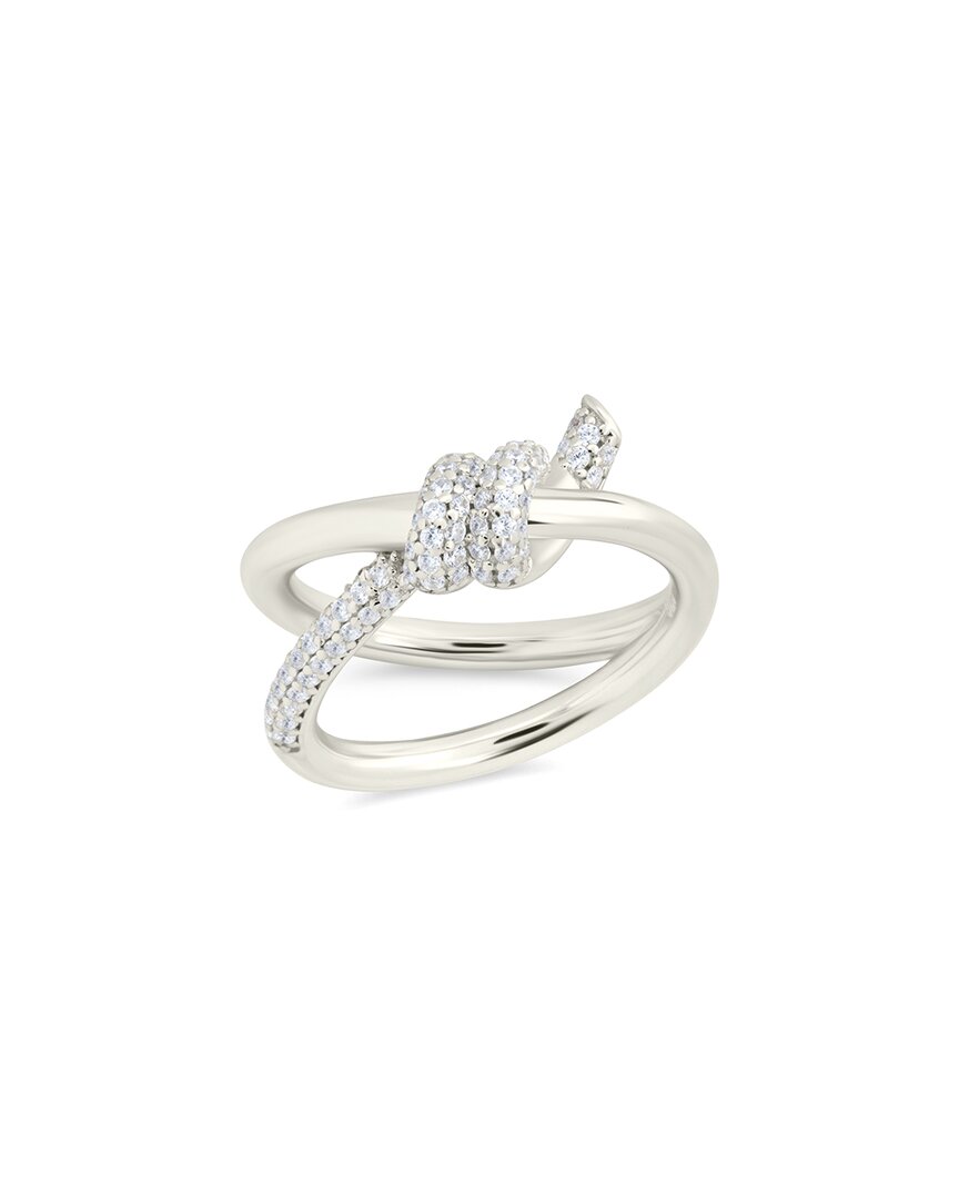 Sterling Forever Silver Cz Irene Twisted Ring