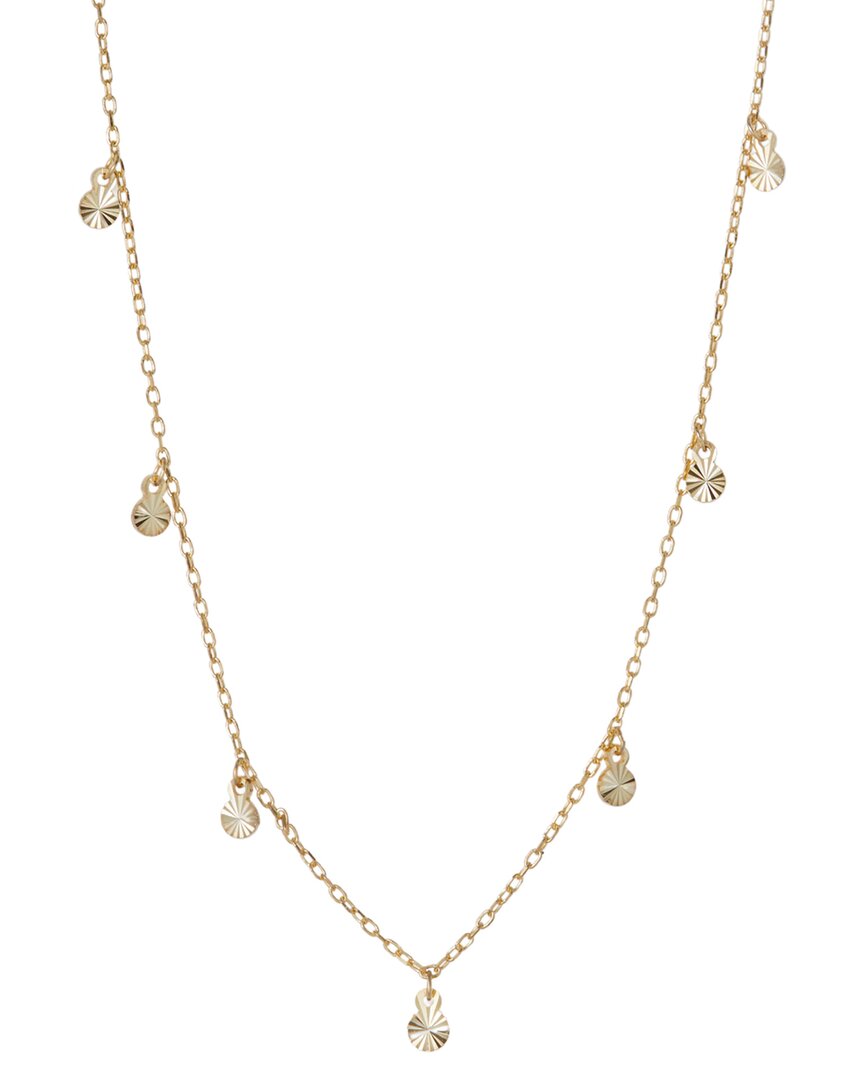 Argento Vivo Diamond Cut Disc Charm Necklace