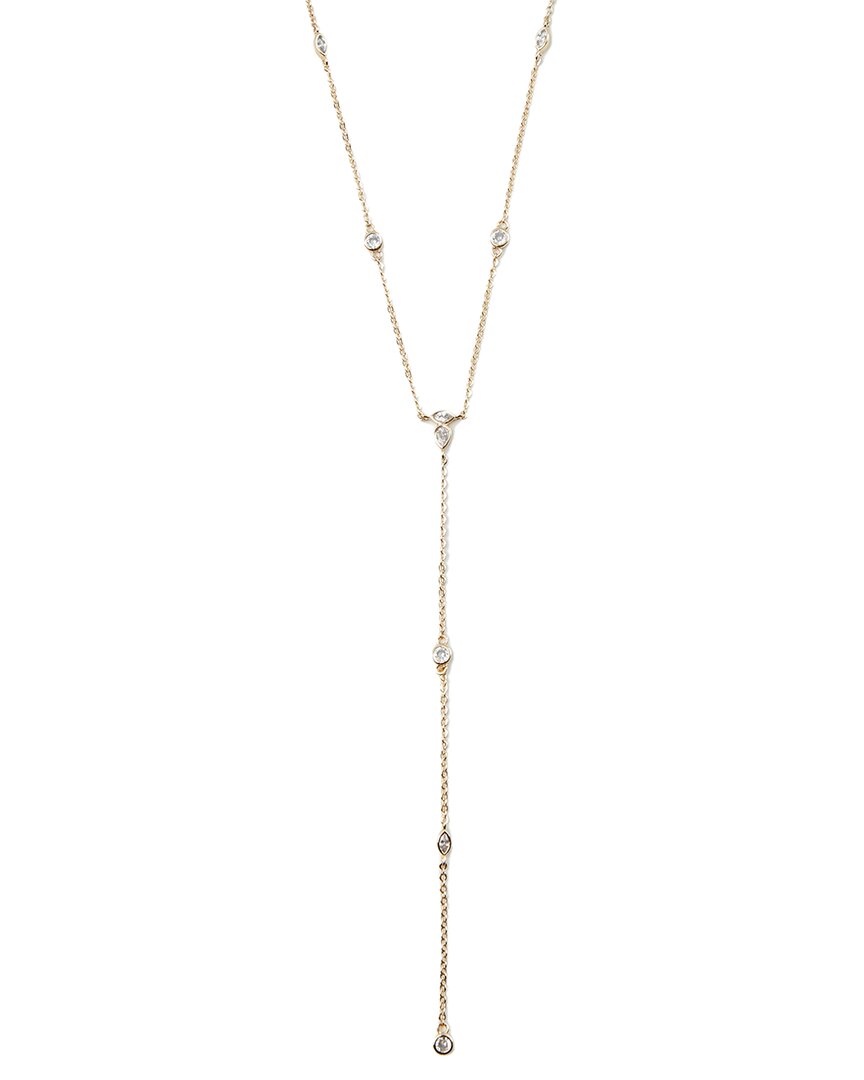Argento Vivo Cubic Zirconia Station Y-necklace In Gold