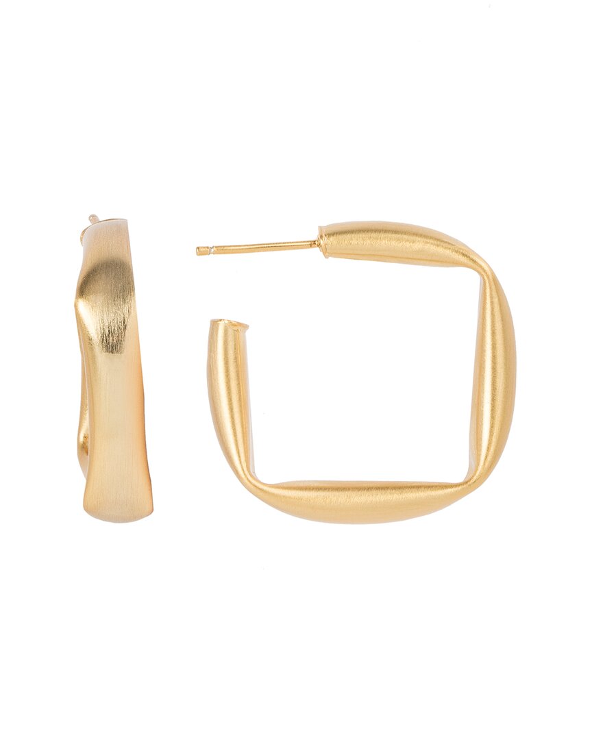 Saachi 14k Plated Right Angle Hoops