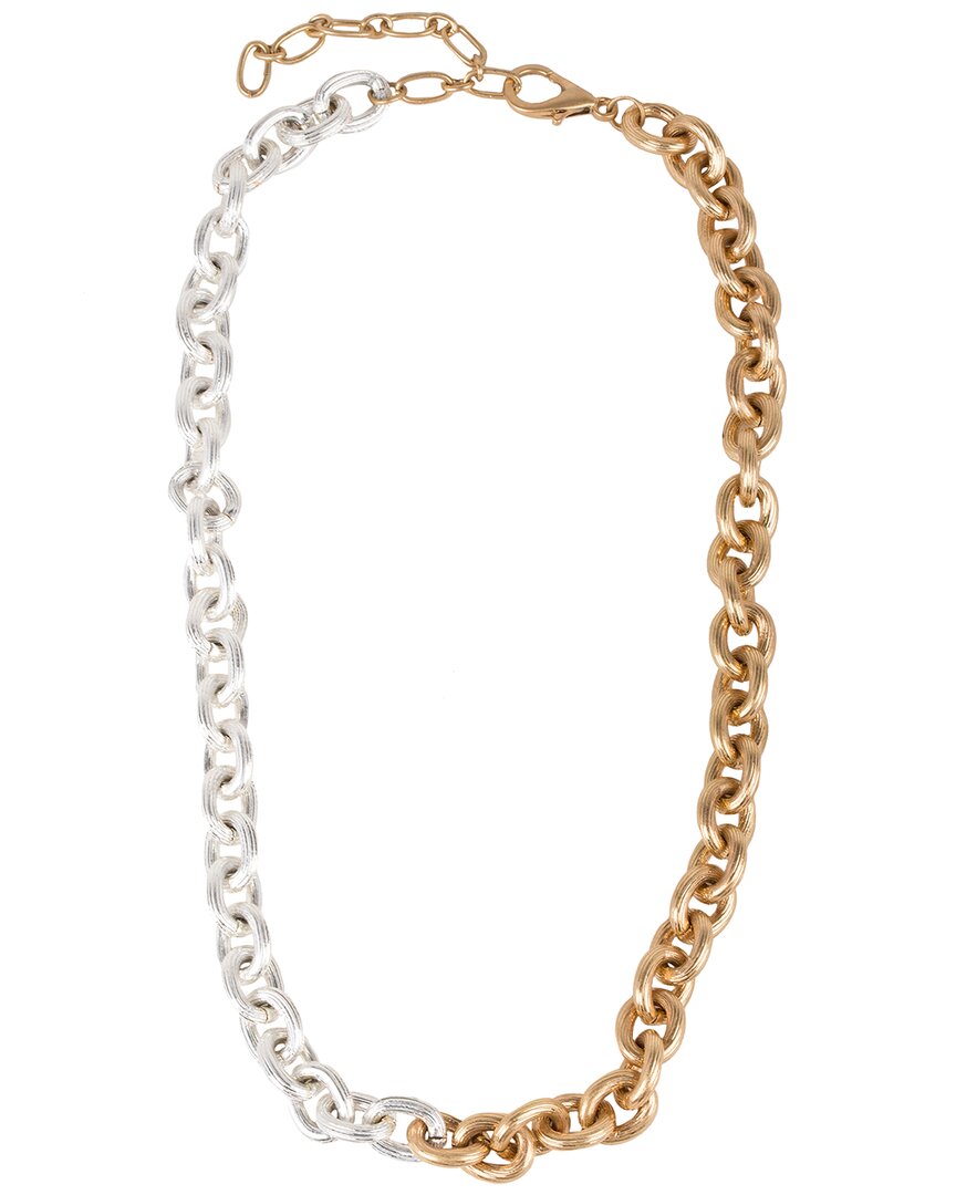 Saachi Two-tone Chunky Chain Necklace