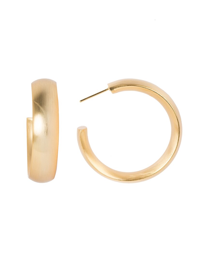 Shop Saachi 14k Plated Concave Hoops