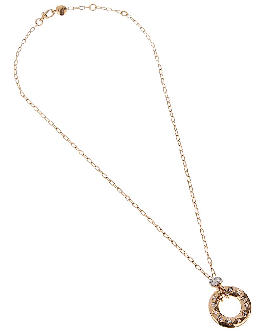 Pomellato Iconica Diamond Pendant Necklace 18k Ros