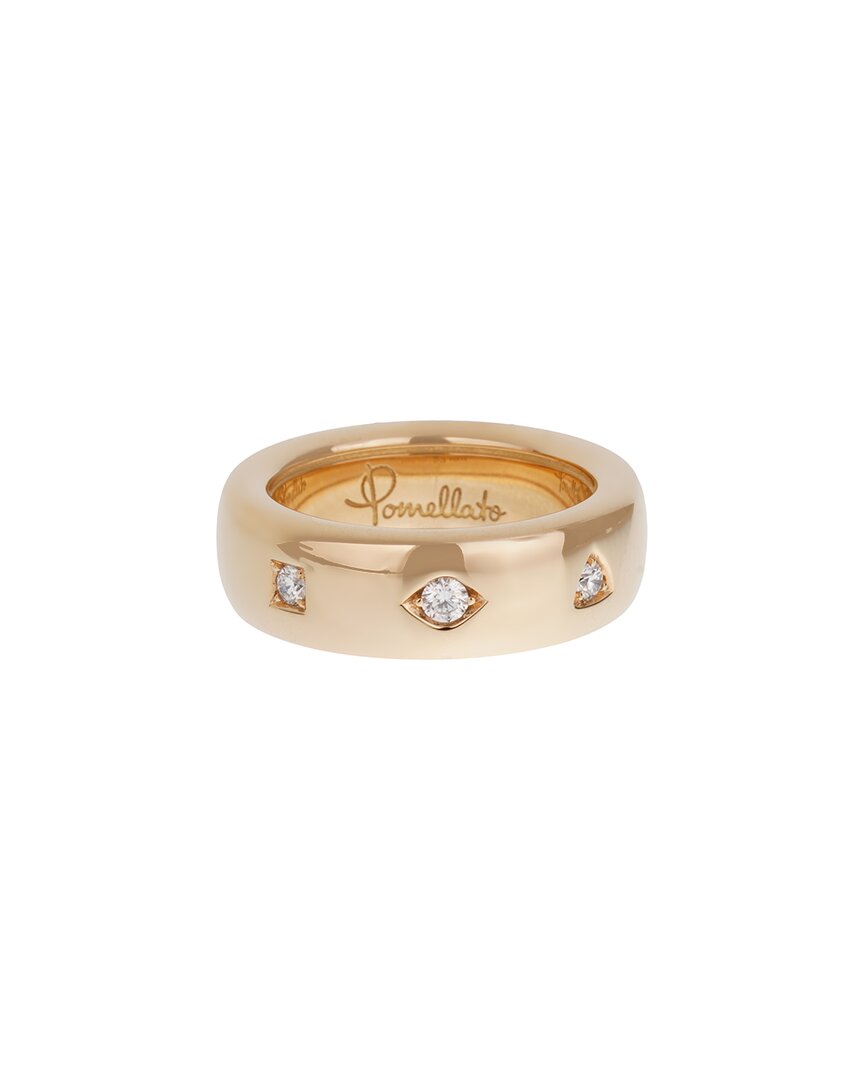 Pomellato Iconica Slim Diamond 18k Rose Gold Band