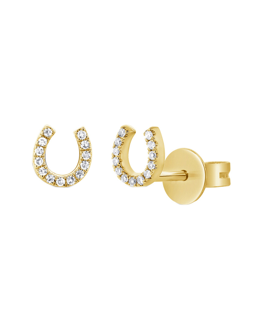 Sabrina Designs 14k 0.06 Ct. Tw. Diamond Horse Shoe Studs