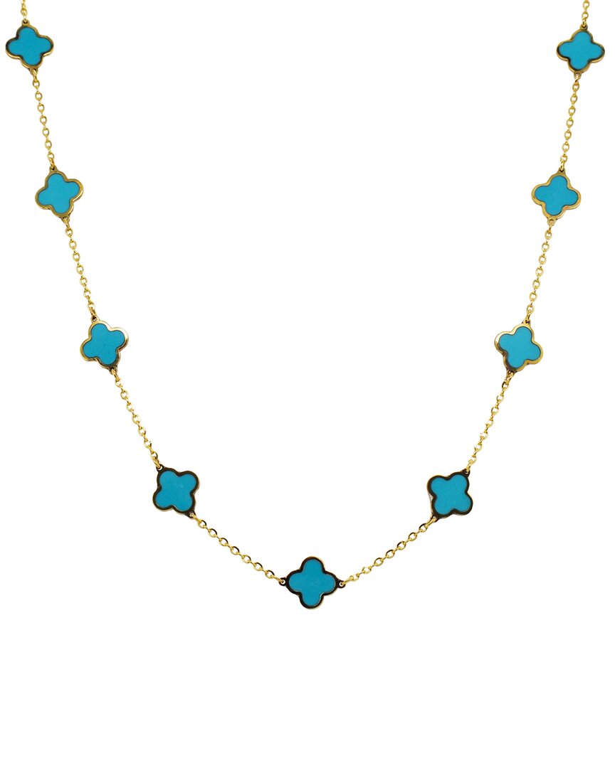 Sabrina Designs 14k Turquoise Clover Necklace